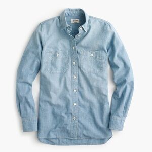 J. Crew Blue Casual Button Down Jean  Shirt / xxs